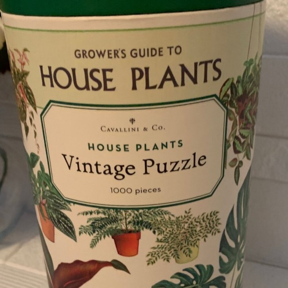 Cavallini &amp; Co. Vintage House Plants Puzzle - Green - Picture 3 of 9